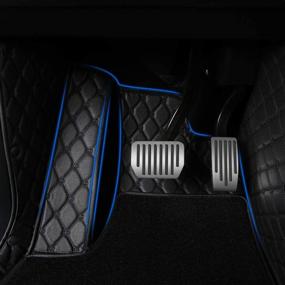 img 3 attached to Tesla Model Y All-Weather Floor Mat - Waterproof and Full Coverage PU Leather Vehicle Floor Carpet