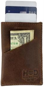 img 1 attached to 👜 Handmade Hide Drink Leather Wallet: Exquisite Men's Accessories