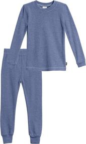 img 2 attached to USA-Made Boys Thermal Underwear Set - Long John, Soft & Breathable Cotton Base Layer by City Threads
