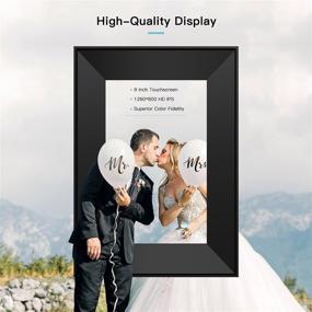 img 1 attached to 🖼️ DreamTimes Smart Digital Picture Frame - 8 Inch WiFi Photo Frame with Touch Screen HD Display for Easy Remote Sharing of Photos and Videos via AiMOR App (Black)