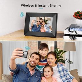 img 3 attached to 🖼️ DreamTimes Smart Digital Picture Frame - 8 Inch WiFi Photo Frame with Touch Screen HD Display for Easy Remote Sharing of Photos and Videos via AiMOR App (Black)