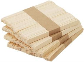img 4 attached to Chuya Wood Craft Sticks: Premium 4.5 inch Garden Labels & DIY Popsicle Ice Cream Sticks - 200 Pack