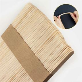 img 1 attached to Chuya Wood Craft Sticks: Premium 4.5 inch Garden Labels & DIY Popsicle Ice Cream Sticks - 200 Pack