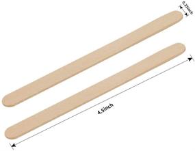 img 2 attached to Chuya Wood Craft Sticks: Premium 4.5 inch Garden Labels & DIY Popsicle Ice Cream Sticks - 200 Pack