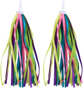 img 4 attached to BESPORTBLE Kids Bike Handlebar Streamers Ribbons: Colorful 🚲 Bicycle Grips Tassels for Children - Baby Carrier Accessories