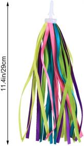 img 1 attached to BESPORTBLE Kids Bike Handlebar Streamers Ribbons: Colorful 🚲 Bicycle Grips Tassels for Children - Baby Carrier Accessories