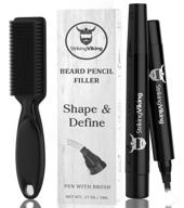 striking viking 4-tip beard filling pen kit for men - waterproof beard pencil filler with brush for enhanced beard and mustache definition in black shade logo