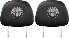 img 1 attached to 🔥 Enhance Your Alfa Romeo Headrests with U/D 2Pcs Headrest Cover, Highlight Your Fan Spirit & Extend Universal Fit for All Alfa Romeo Models