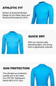 img 1 attached to 🏊 ALLEZ Men's UPF 50+ Rash Guard Long Sleeve Swim Shirts: Ultimate UV/Sun Protection Swimwear