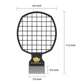 img 3 attached to 🔀 Набор инструментов для расчесывания натуральных завивок волос - 2 штуки Afro Curl Comb & Twist Brush для укладки поворотов, завитков и стилей афро (черный)