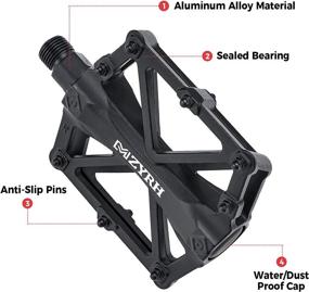 img 3 attached to 🚵 Durable Sealed Bearing Aluminum Mountain Bike Pedals for Most Bikes - 2 Pack