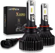 🔆 leppein s+ series 8000lm 9005/hb3 led headlight bulbs conversion kit - upgraded high beam with 16xzes 2nd chips, 6500k cool white - halogen replacement, 1 pair logo