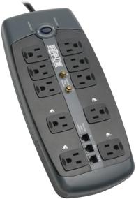 img 2 attached to 💡 Tripp Lite 10 Outlet Surge Protector Power Strip с кабелем длиной 8 футов, угловым штекером, защитой Tel/Modem/Coax, RJ11 и страховым полисом на $150,000 (TLP1008TELTV)