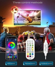 img 2 attached to 📺 Enhance Your TV Viewing Experience with 16.4ft RGBIC LED Lights for 32-75inch TVs: USB Powered Backlight with Bluetooth APP Control & Music Sync - Perfect for Bedrooms