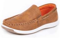 comfortable casual brown boys' loafers, cherry popo 05 shoes логотип