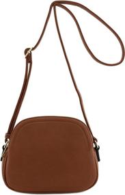 img 3 attached to Double Half Moon Crossbody Dark Women's Handbags & Wallets in Crossbody Bags