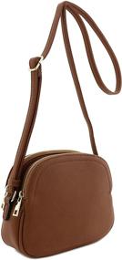 img 4 attached to Double Half Moon Crossbody Dark Women's Handbags & Wallets in Crossbody Bags