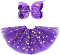 🎀 stylish and playful: bgfks layer polka girls hairbow for girls' clothing and skirts & skorts logo