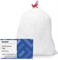 💼 amazon brand solimo tall kitchen drawstring trash bags: clean fresh scent, 13 gallon - 45 count - buy now! logo