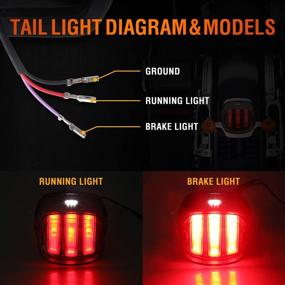 img 1 attached to 🚦 Свет заднего фонаря смокед LED, одобренный DOT: указатель поворота, тормоз, свет номерного знака, совместим с Dyna Fatboy Road King Electra Glide Nightster Street Bob, EMC встроен