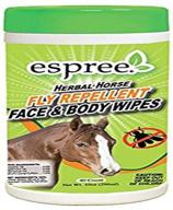 espree aloe herbal horse face & body wipes (40 count): convenient and soothing cleaning solution for equine care logo