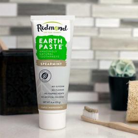 img 2 attached to Redmond Earthpaste - Non-Fluoride Spearmint Toothpaste - Natural Formula - 4oz Tube