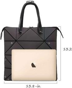 img 2 attached to 👜 Magical Changeable Geometric Purse for Women: Large Holographic Luminous Square Crossbody Bag - Halloween Gift for Kids, Unique Style