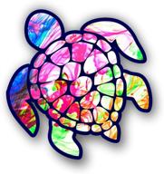 vinyl junkie graphics sea turtle decal/sticker (color burst) logo