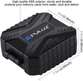 img 3 attached to 🔒 Water-Resistant 11 Slot Memory Card Case: PULUZ Anti-Shock Wallet Storage Holder for 3 SIM + 2 XQD + 2 CF + 2 TF + 2 SD Cards - Protective Case Cover