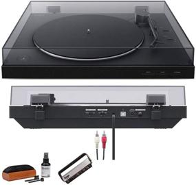 img 3 attached to 🎵 Sony PS-LX310BT Wireless Turntable Bundle with Bluetooth Connectivity, Vinyl Record Cleaning Kit, and Brush Cleaner
