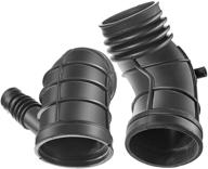 a-premium air intake boot hose replacement for bmw e36 e46 323ci 323i 325ci 325i 325xi 328i z3 1999-2006 front 2-pc: superior quality and perfect fit! logo