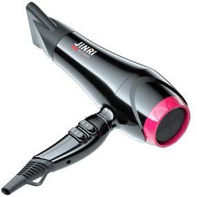 img 4 attached to 💨 JINRI Professional Black Hair Dryer - Ceramic Ionic Fast Dryer (Normal Size)