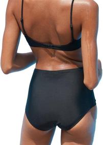 img 2 attached to FlatterMe Womens Waisted Tankini Swimsuit