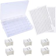 🧵 peirich embroidery floss organizer box - ultimate set with 36 compartments, 120 hard floss bobbins, and 2 colorful sticker sheets logo