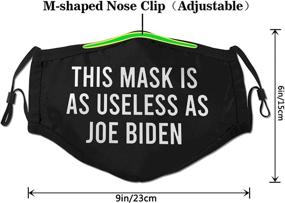 img 2 attached to Ineffective as Joe Biden Fashion Face Mask Adjustable 👎 Washable Reusable Balaclava Mouth Cover Unisex Black: An Honest Review