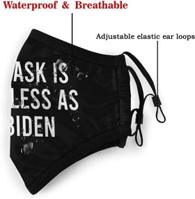 img 1 attached to Ineffective as Joe Biden Fashion Face Mask Adjustable 👎 Washable Reusable Balaclava Mouth Cover Unisex Black: An Honest Review