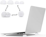 💻 универсальная подставка для ноутбука с шаровым охлаждающим поднятием - портативный держатель 4 в 1 для кровати, стола, коленей - белый логотип