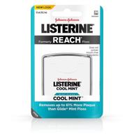 listerine cool mint interdental floss 55 yards (pack of 6) - enhance oral care and achieve a cleaner, healthier mouth logo