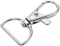 🔗 ginooars pack of 50 pcs 1.5-inch length alloy swivel lanyard lobster claw clasp hook with 0.75-inch d ring logo