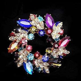 img 1 attached to 💎 Rhinestone Crystal Diamond Wedding Brooch - Women's Scarf Clip Party Pin Jewelry for Girls - Decorative Accessories for Weddings