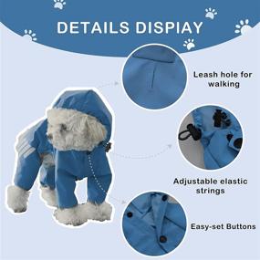 img 2 attached to 🐶 Stay Dry and Stylish: Cosibell Waterproof Puppy Dog Raincoats with Hood for Small Medium Dogs - Reflective Strap, Lightweight Jacket, Leash Hole