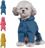 🐶 stay dry and stylish: cosibell waterproof puppy dog raincoats with hood for small medium dogs - reflective strap, lightweight jacket, leash hole logo