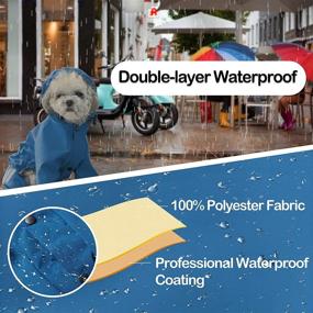 img 3 attached to 🐶 Stay Dry and Stylish: Cosibell Waterproof Puppy Dog Raincoats with Hood for Small Medium Dogs - Reflective Strap, Lightweight Jacket, Leash Hole