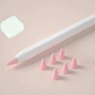 happycover: premium liquid silicone nibs cover for apple pencil - 1st & 2nd gen compatible. anti-slip protection, baby pink. logo