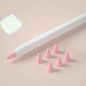 img 4 attached to HappyCover: Premium Liquid Silicone Nibs Cover for Apple Pencil - 1st & 2nd Gen Compatible. Anti-Slip Protection, Baby Pink.