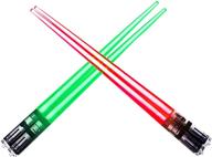 🥢 chopsabers lightsaber led light up chopsticks - red/green (set of 2): illuminate your dining experience! logo