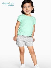 img 3 attached to Simple Joys Carters Toddler Short Sleeve Girls' Clothing
