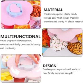 img 2 attached to 🌺 Organic Segment Flower Petal Rotating Container Organizer