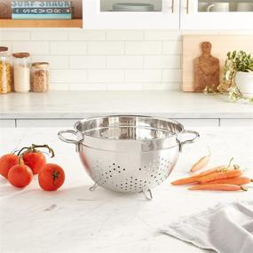 img 1 attached to 🥘 Norpro KRONA Stainless Steel 5 Quart Deep Colander: Premium Quality for Effortless Straining