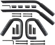 🔧 комплект передних и задних ручек grab bar из черной стали tradesman k для jeep wrangler jk jku sports sahara freedom rubicon x unlimited 2 door 4 doors 2007-2018 логотип